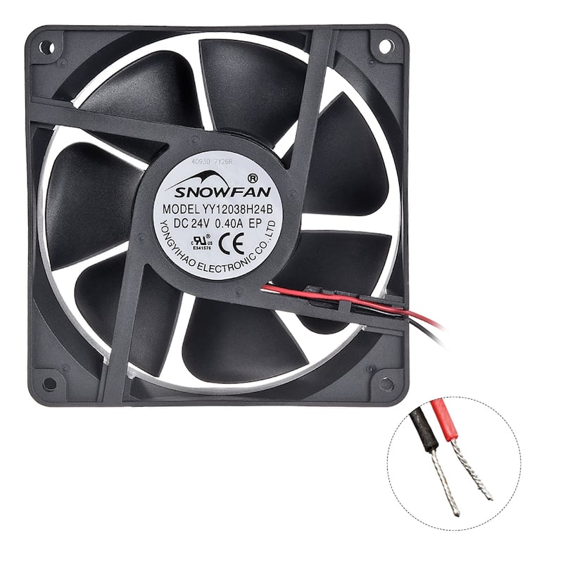 SNOWFAN Authorized 120mmx120mmx38mm 24V Brushless DC Cooling Fan #0313 - 120mm x 120mm x 38mm