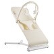 preview thumbnail 1 of 8, Beige Portable Baby Bouncer Chair with 2 Recline Positions and Foldable Rocker Seat with Toy Bar - 27” L x 16.1” W x 23.6” H