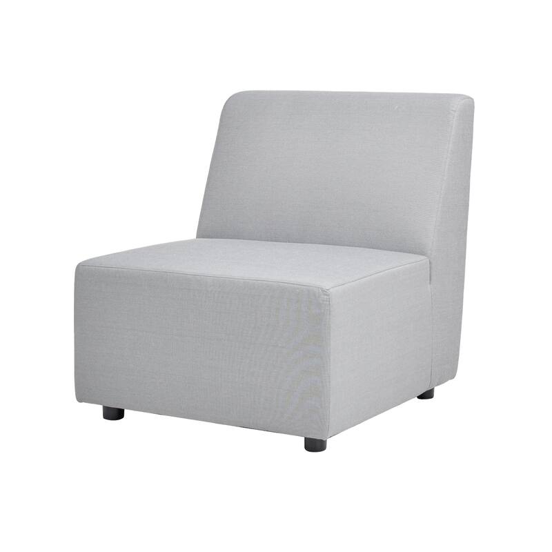 Cleo 30" Armless Outdoor Club Chair - Light Gray Axroma Olefin