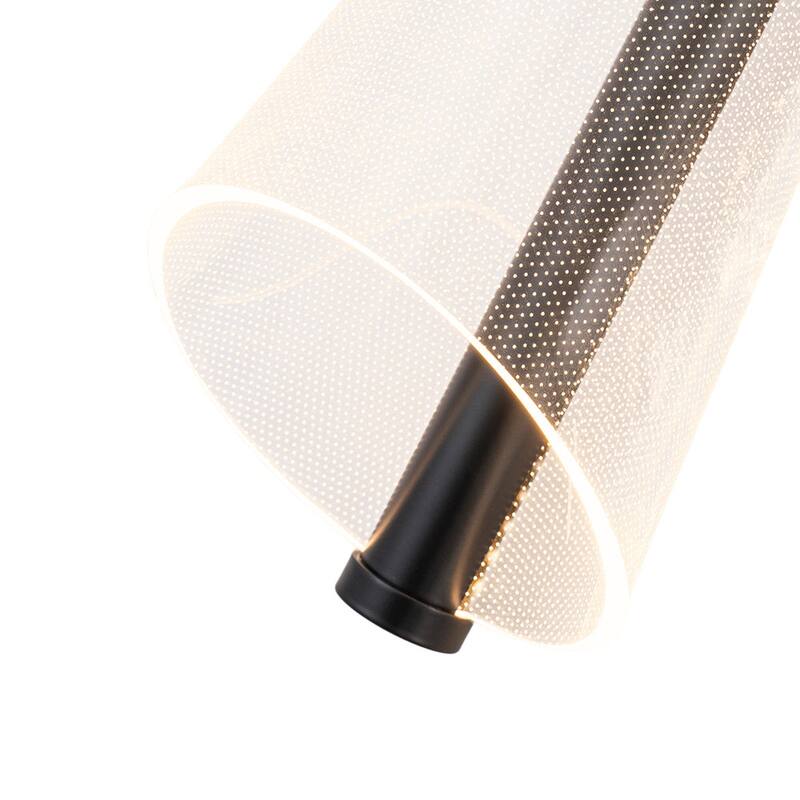 Modern Dimmable LED 2-Light Clear Acrylic Cone Vanity Wall Lamp