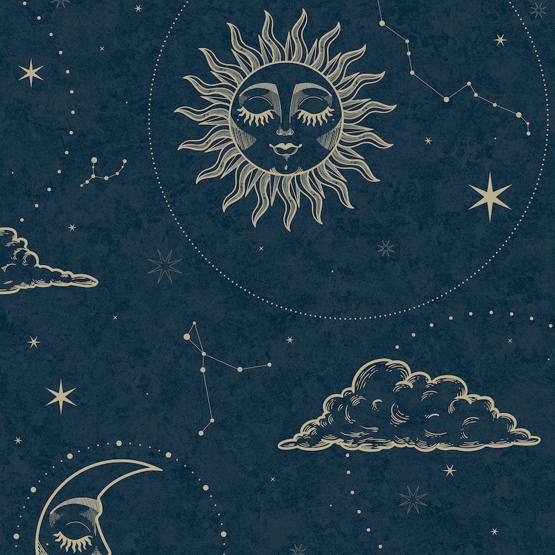 Transform Celestial Black Peel & Stick Wallpaper