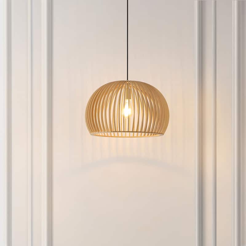 SAFAVIEH Lighting Sinela Extendable Pendant - 18 In. W x 18 In. D x 13-72 In. H - Natural - 18Wx18Dx72H