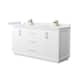 Option White / White Cultured Marble Top / Satin Bronze