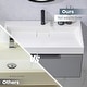 preview thumbnail 10 of 32, Vera Rectangular White Composite Stone Console Bathroom Vanity Sink