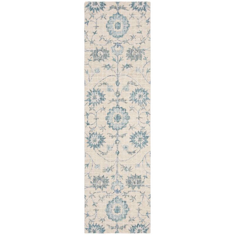 SAFAVIEH Handmade Blossom Samija Modern Floral Wool Rug