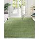 Handmade Wool Green Transitional Solid Rug - 4' x 6'