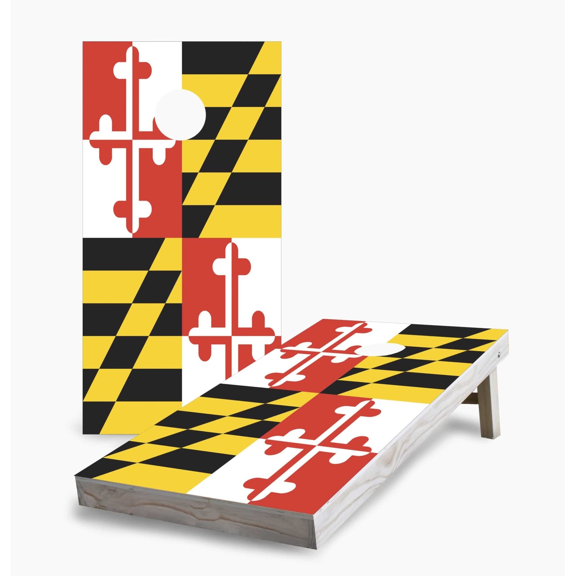 Maryland State Flag Regulation 2x4 Cornhole Game Set