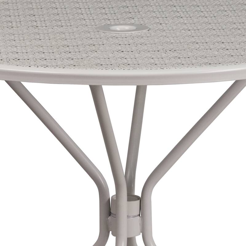 35.25'' Round Indoor-Outdoor Steel Patio Table - 32.5"