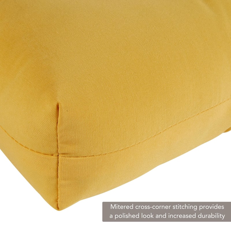 21 x 42-inch Solid Color Outdoor Seat/Back Chair Cushions (Set of 2) (Cushions Only)