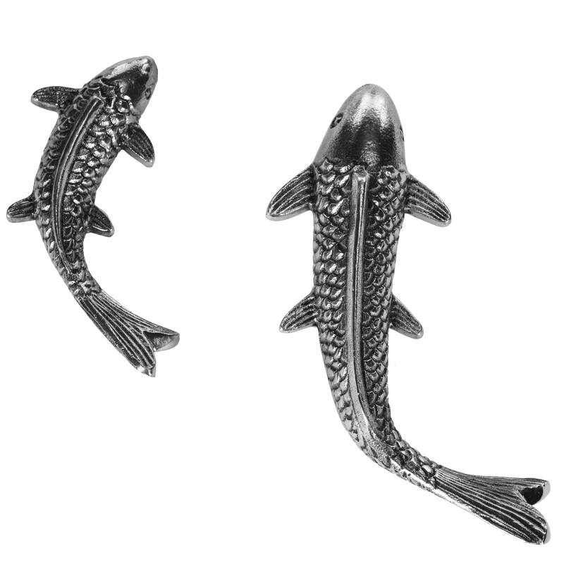 SAFAVIEH Laurane Koi Fish Wall Decor - Big: 11" x 1.75" x 4"; Small: 7.5" x 1" x 3" - 11Wx2Dx4H
