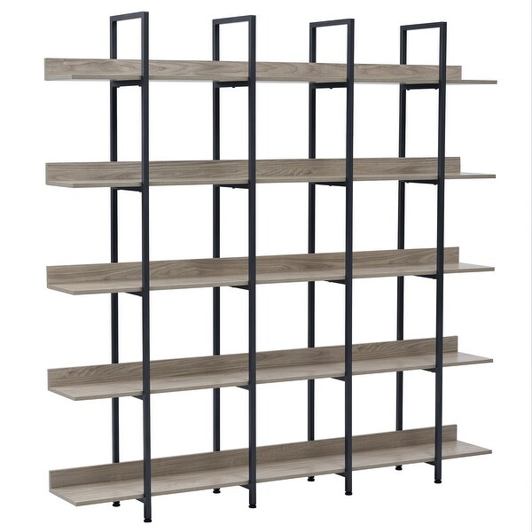 Vintage Industrial Style Shelf with Metal Frame - Bed Bath