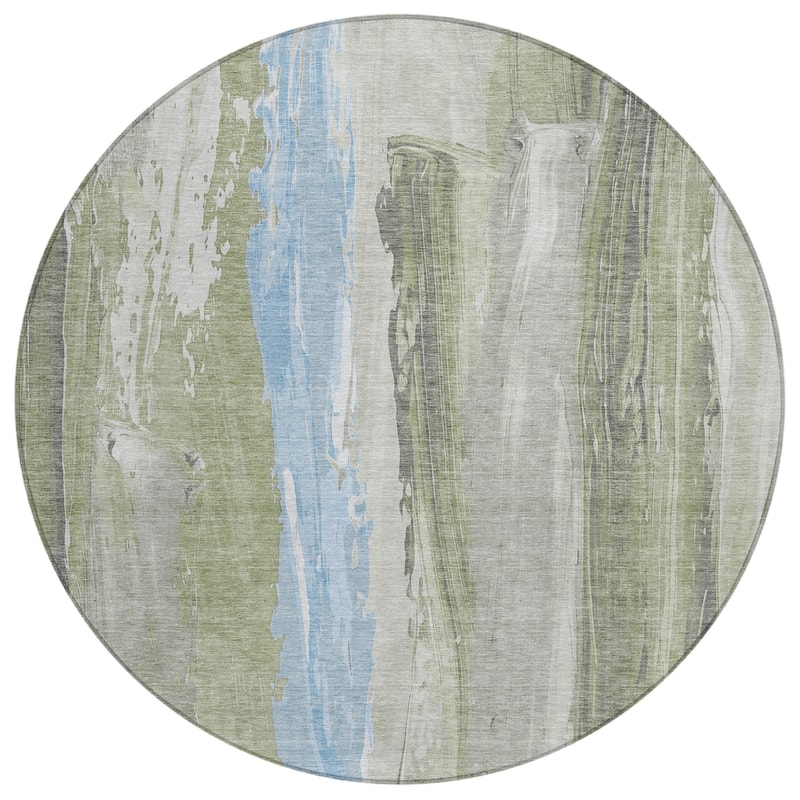 HomeRoots Abstract Transitional Rectangle Outdoor Rug