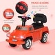 preview thumbnail 6 of 8, Toddler Push Ride-On Car with Under-Seat Storage, Music & Safety Features - Red
