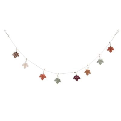 Transpac Polyester 72 in. Multicolor Harvest Leaf Garland