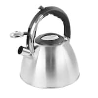 Mr. Coffee Collinsbroke 2.4 qt Stainless Steel Tea Kettle w/ Red Handle 