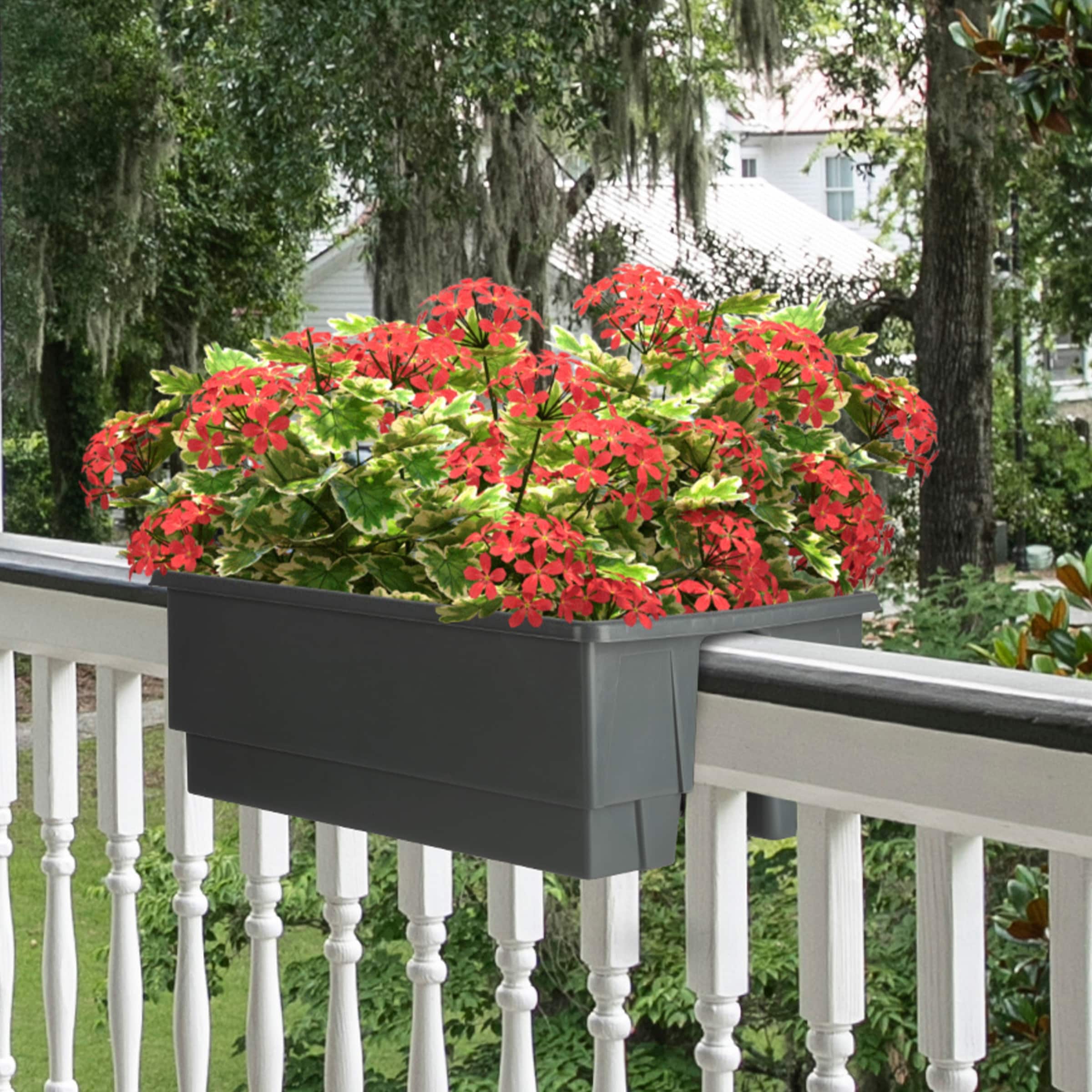 Balcony rail planter box discount
