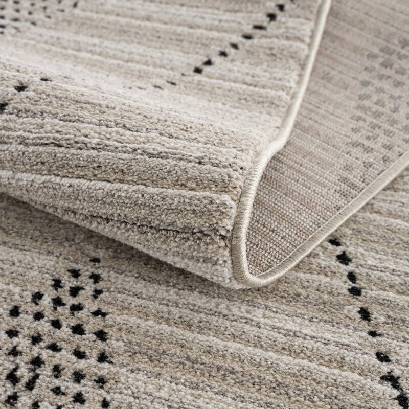 Hauteloom Casablanca Collection Bohemian Farmhouse High Pile Area Rug