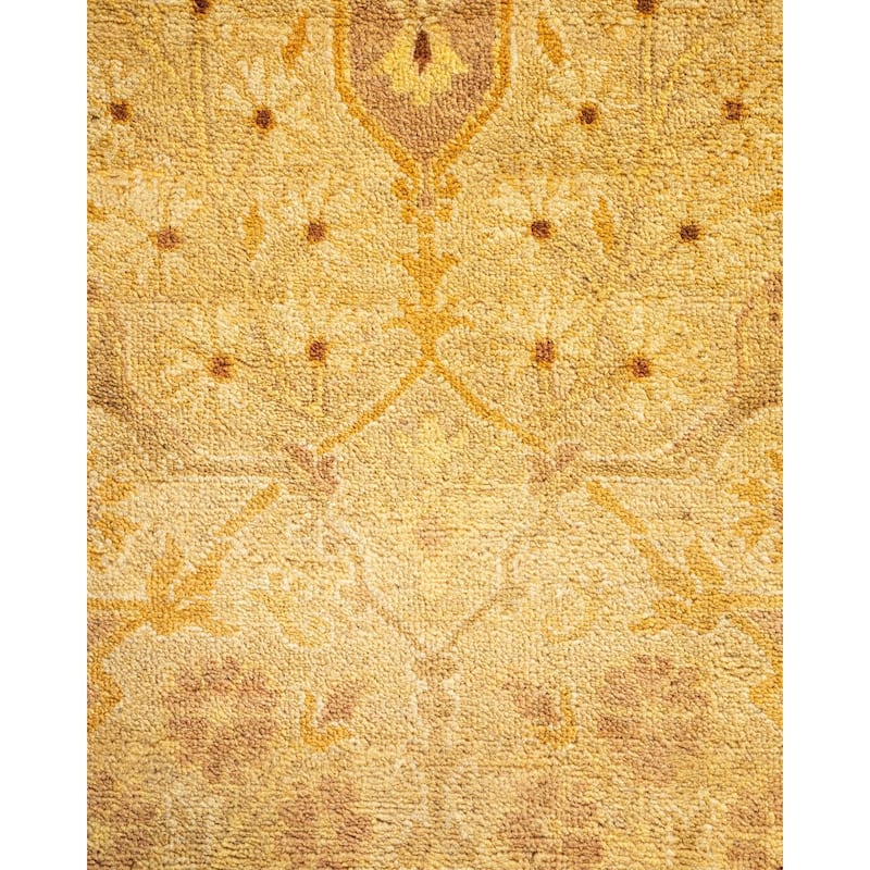 Overton Hand Knotted Wool Vintage Inspired Traditional Ottoman Beige Runner Rug - 2' 6" x 14' 4"