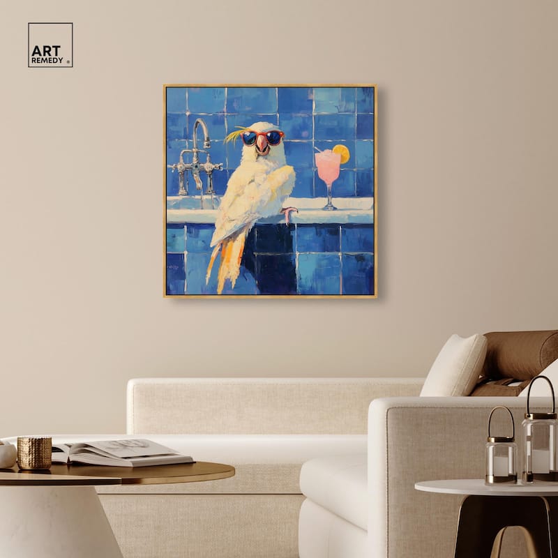 Relaxing Bird Canvas by Art Remedy