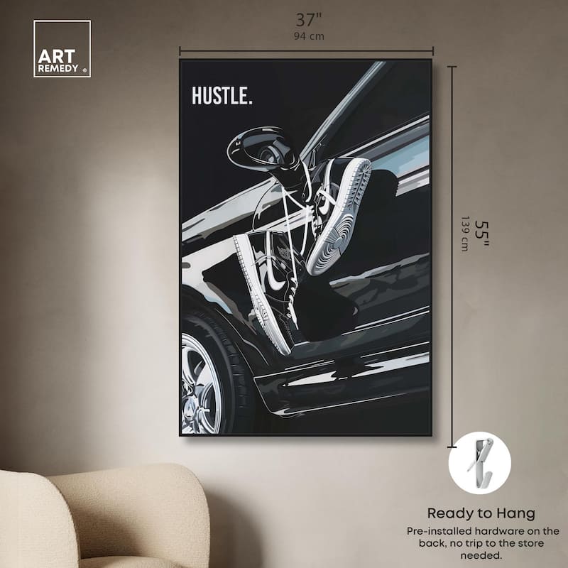 Sneaker Lace Car Canvas by Art Remedy