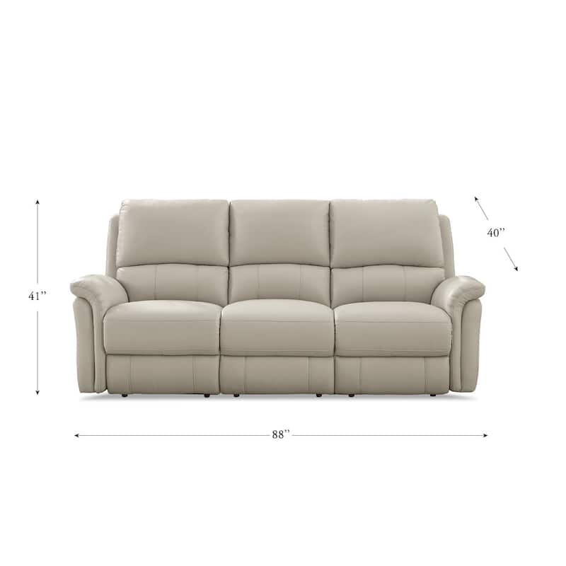 Hydeline Erindale Zero Gravity Power Recline and Headrest Top Grain Leather Sofa and Loveseat