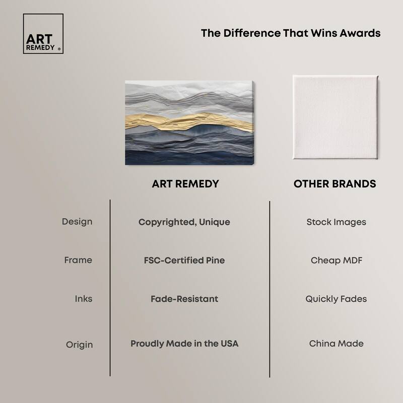Flowing Golden Tide Canvas by Art Remedy, Gallery Wrapped