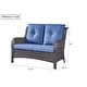 preview thumbnail 30 of 58, Gymojoy Outdoor High-back Wicker Loveseat Sofa For Home Garden