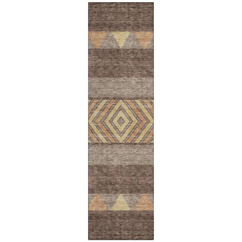 Machine Washable Indoor/ Outdoor Global Boho Chantille Rug