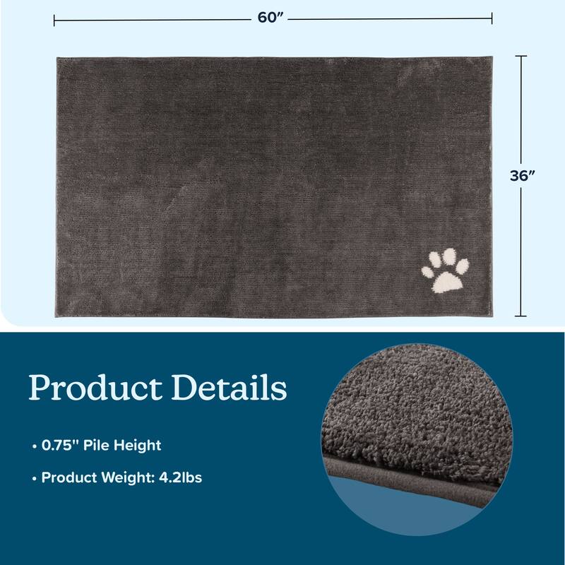 PETMAKER 60x36 Dog Door Mat for Muddy Paws
