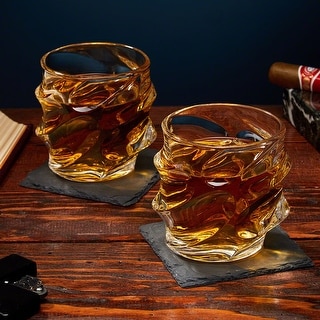 Sculpted Unique Whiskey Glasses, Set of 2 - Bed Bath & Beyond - 35864748