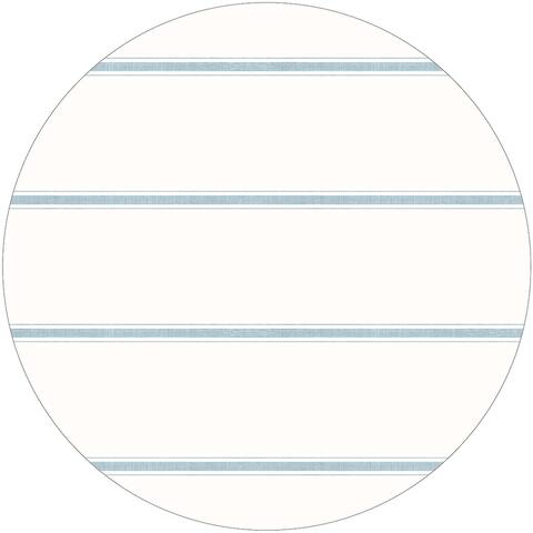FARMHOUSE STRIPE BLUE Outdoor Rug By Becky Bailey