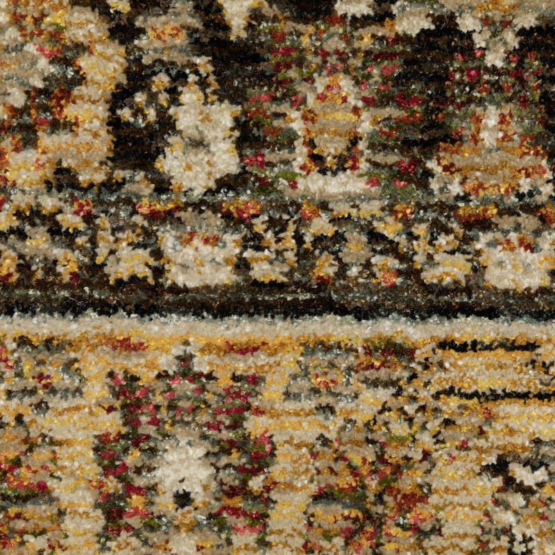 Style Haven Adalynn Bordered Traditional Brown/ Gold Area Rug