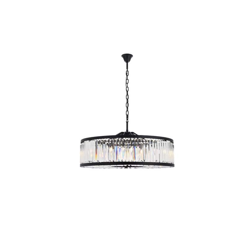 Royce Edge 10-Light Matte Black Chandelier