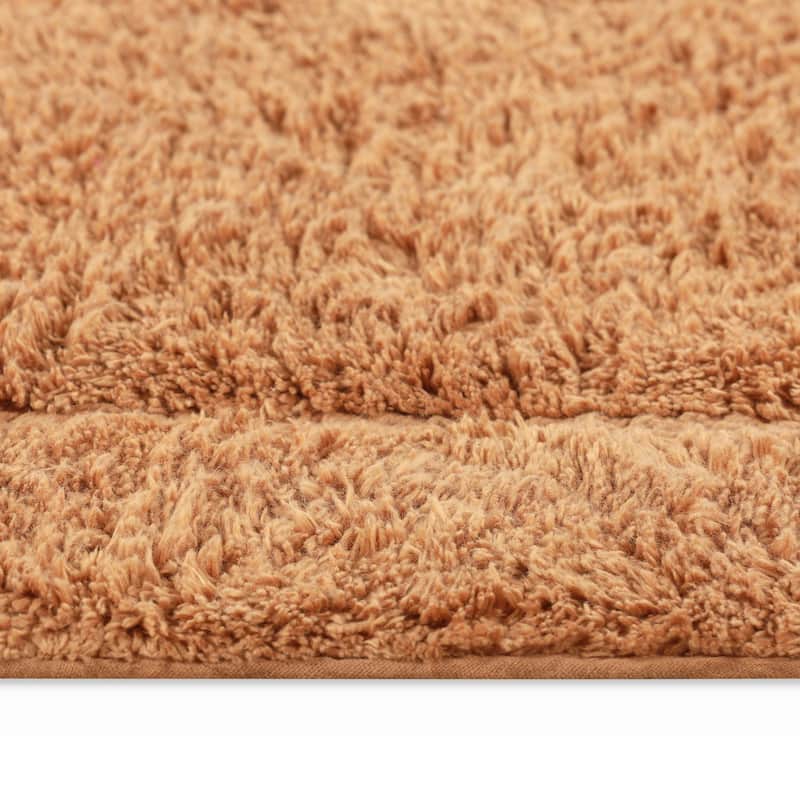 Superior Cotton Non-slip Oval Bath Rug - (Set of 2) - On Sale ...