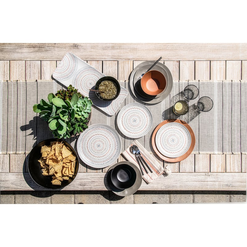 Abode Homewares Desert Mandala Planta Dinner Plate - Beige - 10.5" - Set of 6