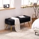 preview thumbnail 15 of 92, Velvet Storage Ottoman Bench with gold legs and Nailhead Trim for Bedroom/End of Bed/Entryway/Window