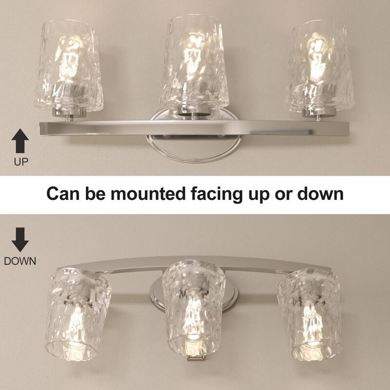 Acroma Modern Bathroom Vanity Light with Art Glass - N/A