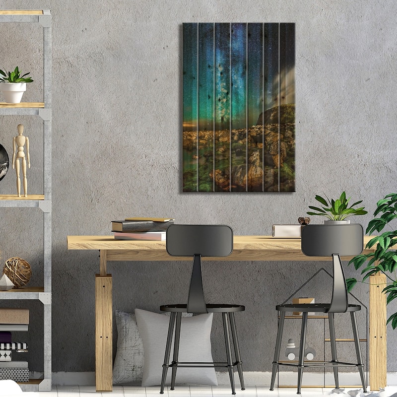 A Place To Think Print On Wood by Chad Powell - Multi-Color