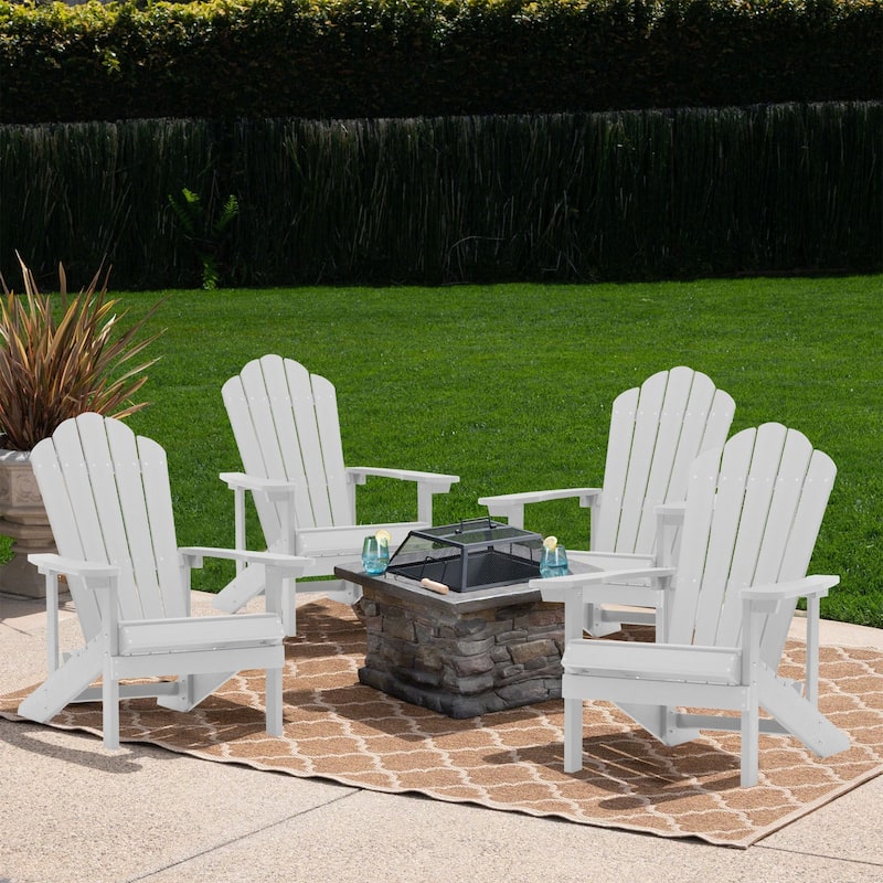 Clihome Outdoor Patio Slat HIPS Adirondack Chair