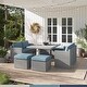 preview thumbnail 1 of 26, Corvus Martinka 7-piece Wicker Patio Dining Set