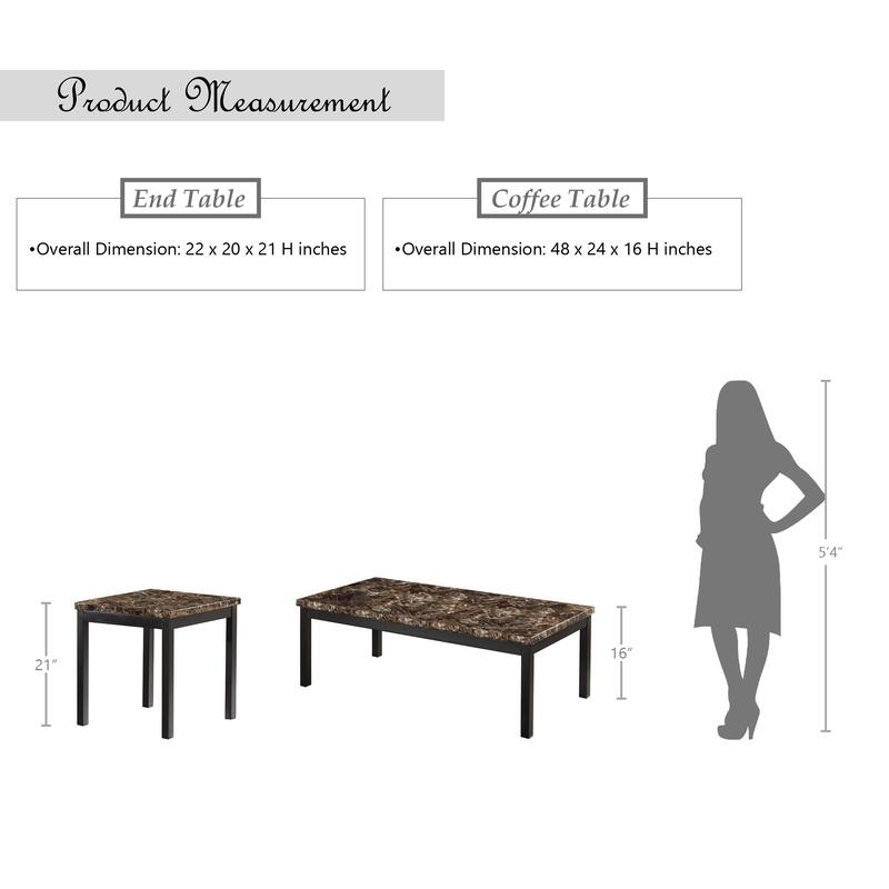 Ricci 3-Piece Pack Occasional Set