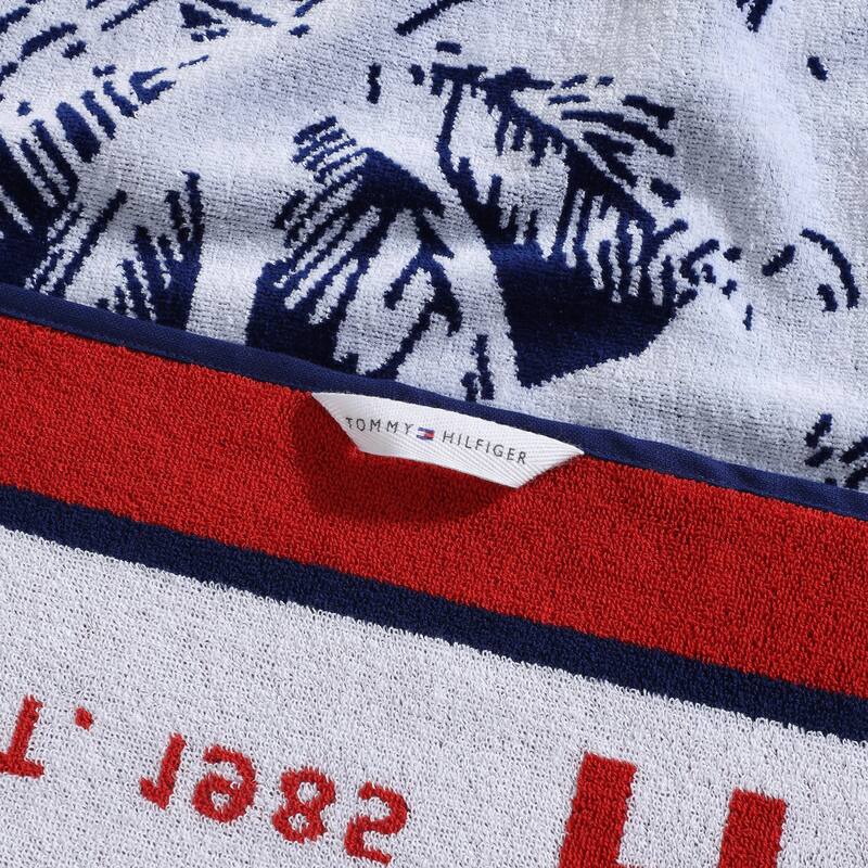 Tommy Hilfiger Printed Cotton Beach Towel - 36 x 68