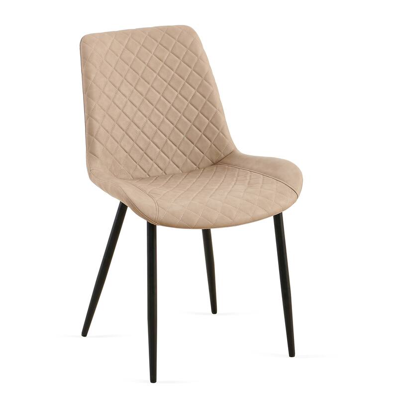 Set of 4 Leathaire Dining Chairs ,Mid-Century Modern Chairs Kitchen Living Room Armless Side Chair