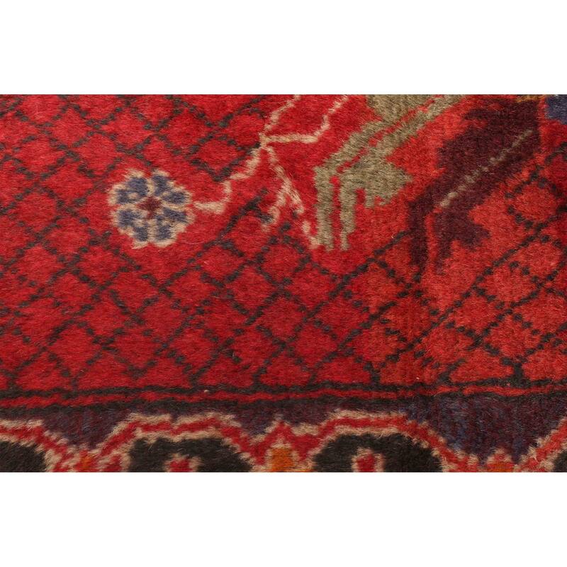 ECARPETGALLERY Hand-knotted Teimani Red Wool Rug - 3'3 x 5'2