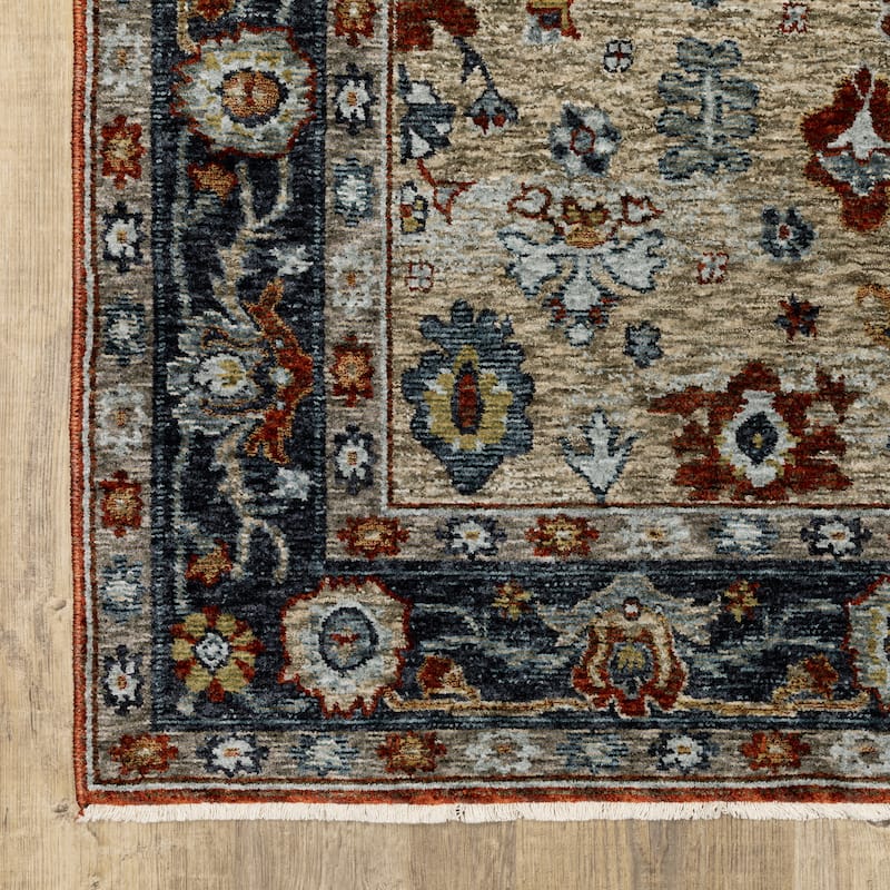 Style Haven Amelie Vintage Medallion Rust/ Blue Indoor Area Rug