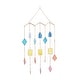 preview thumbnail 2 of 5, The Novogratz Multi Colored Metal Indoor Outdoor Geometric Windchime with Stained Glass