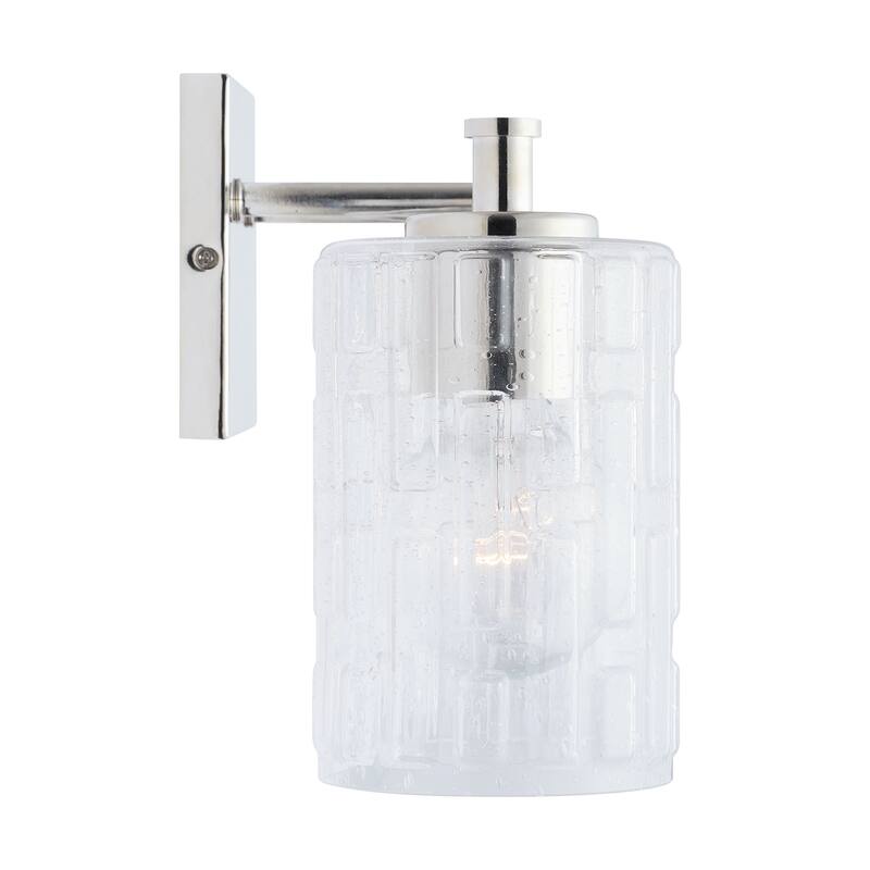 Emerson 3-light Bath/ Vanity Fixture w/ Embossed Seeded Glass