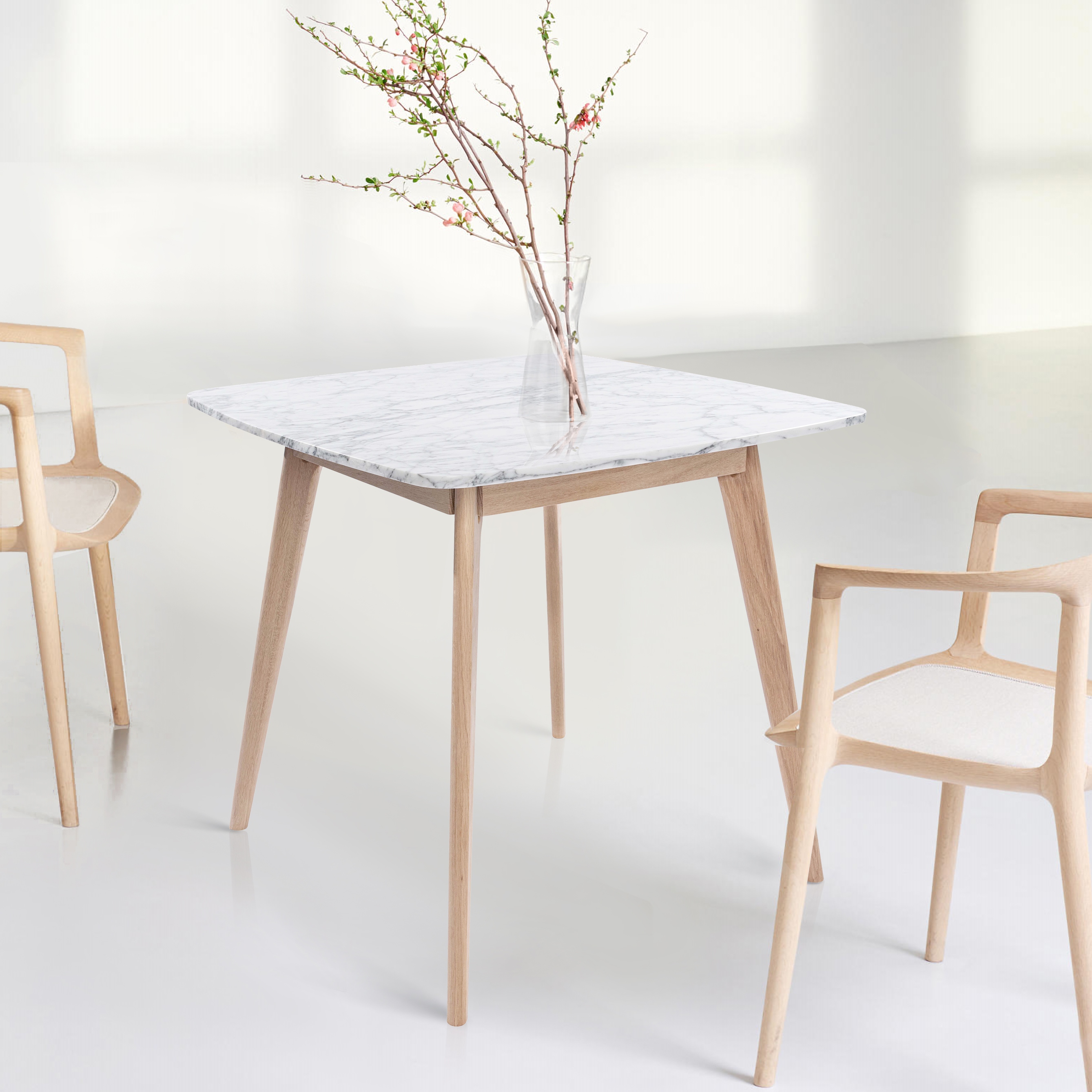 Small square marble dining table sales