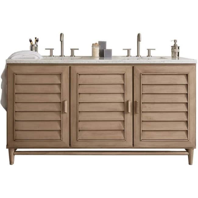 James Martin Vanities 620-V60D-FEJP Portland 60" Free Standing Double