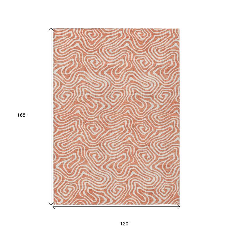 HomeRoots Abstract Transitional Rectangle Outdoor Rug